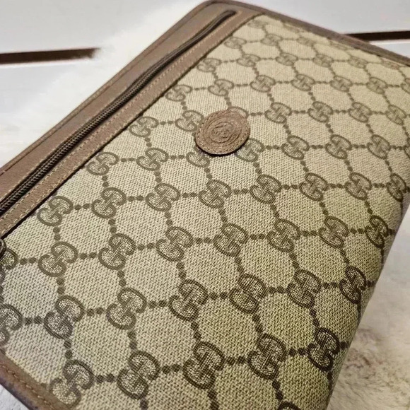 Brown PVC  Monogram Clutch - Picture 8 of 16